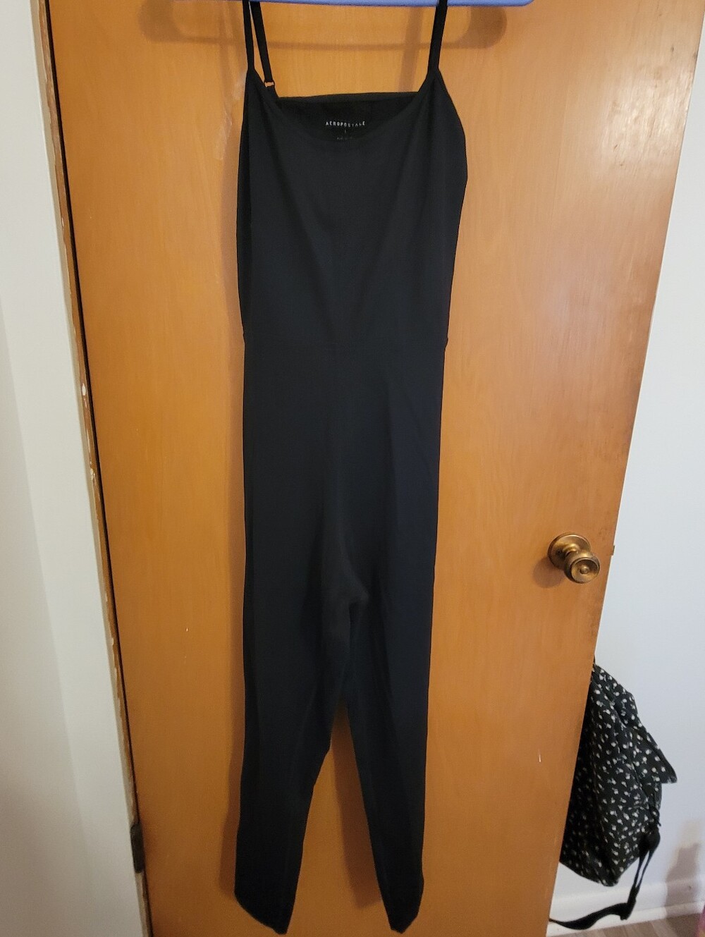Aeropostle Black Sleeveless Jumpsuit with Slim Legs